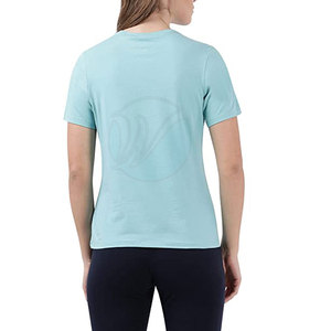 2024 O-cou coton T-Shirts pour femmes de haute qualité pakistanais été décontracté impression conception surdimensionné Simple avant Logo coréen solide - Product Image 3