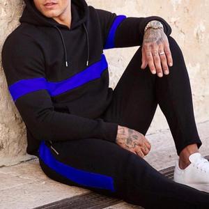 Ensemble de survêtements en pur coton pour hommes, sweat à capuche pour hommes, cardigan décontracté, ensemble de survêtements 2 pièces - Product Image 3