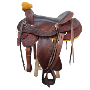 Silla de caballo personalizada de cuero genuino, proveedor de silla de montar a caballo, la silla de cuero americana más vendida, caballo inglés occidental - Product Image 5