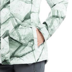 Chaqueta de esquí personalizada para mujer con tela impermeable Aislamiento térmico de impresión de logotipo de ajuste OEM y fabricación de etiquetas privadas - Product Image 2