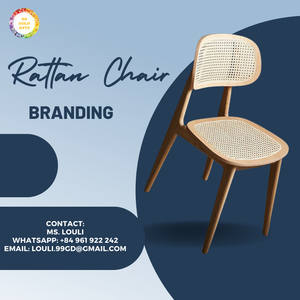 Ietnamese-Silla de ratán de madera maciza para restaurante, sillón moderno de color negro - Product Image 2