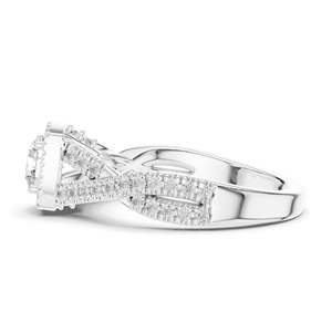 1.27 CT <b>Round</b> <b>Cushion</b> Lab Diamond Halo Ring for Women VVS-VS EF Clarity 18KT, 14KT, 10KT Gold & 925 Silver Rose, Yellow, - Product Image 6
