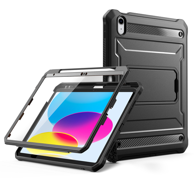 Heavy Duty Rugged Tablet Case for Ipad Air 4 5 10.9 Inch Shockproof TPU/PC Hybrid with Pencil Holder Kickstand