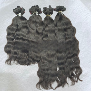 Paquetes de cabello crudo VIRGEN DEL SUR DE LA India | 100% Extensiones de cabello humano sin procesar | Cabello natural de templo ondulado profundo - Product Image 4