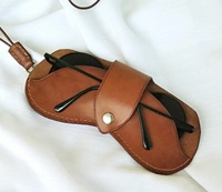 Vente en gros d'étuis à lunettes en cuir marron véritable porte-lunettes personnalisé pour lunettes de soleil, nuances de protection, cadeau parfait pour quelqu'un de spécial
