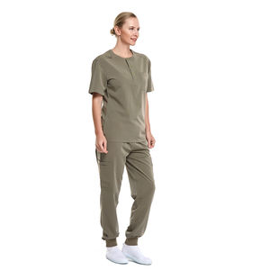 Tenues médicales personnalisées : Ensemble de pantalons de travail unisexe à jambes larges, haute qualité, imperméables, en Spandex, avec détection d'aiguilles - Product Image 3