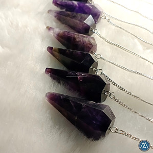 Último modelo 2026 MIEN AGATE Péndulo de Cuarzo Amatista de Calidad Premium, Tallado Portátil con Efecto de Sombra, para Terapia y Sanación Poderosa - Product Image 5