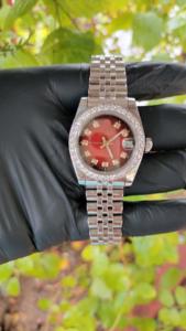 Montres-bracelets automatiques de luxe pour femmes, 31mm, lunette diamantée, calendrier, acier inoxydable, haute qualité, mode mécanique, vente en gros - Product Image 5