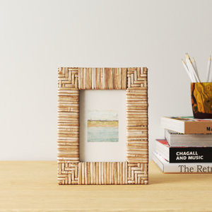Hot Product Handmade Wicker Rattan <b>Photo</b> <b>Frame</b> | Rattan Water Hyacinth Decoration Wall Picture <b>Frame</b> 2 Colors for Home Decor - Product Image 3