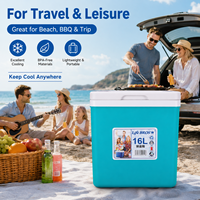 Glacière de camping 16L, glacière portable pour les voyages, la pêche, les pique-niques et la plage