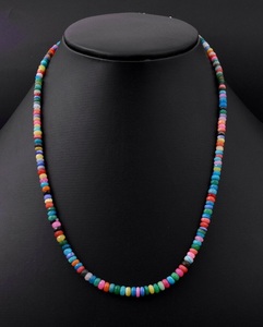 Collier statement LUSTRE en perles d'opale éthiopienne de luxe, argent sterling 925, rondelle facettée multi-disco, fin, tiers - Product Image 1