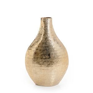 Eco Friendly Aluminum Flower <b>Vase</b> <b>Gold</b> Colour Customized Shape Different Design Latest Arrival Flower Pot for Home & Villa Deco - Product Image 6