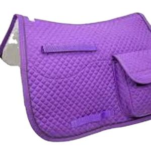 Seasonal Wholesale <b>Cheap</b> Price Australian Eco-Friendly Polycotton Quilted Comfortable Pocket Purple Color Saddle <b>Pad</b> Customize - Product Image 1