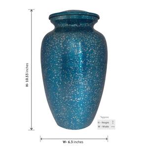Urne de crémation en métal indien classique faite à la main avec couvercle sécurisé conception antirouille pour vase de cendres humaines en vrac - Product Image 5