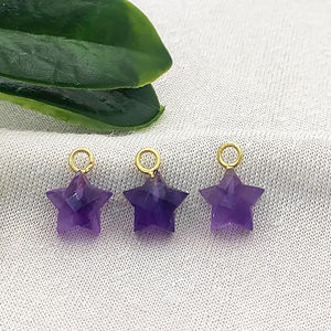 Labradorita 10mm estrella Briolette corte 925 plata esterlina chapado en oro lazo colgante labradorita encanto joyería fabricación a granel al por mayor - Product Image 2