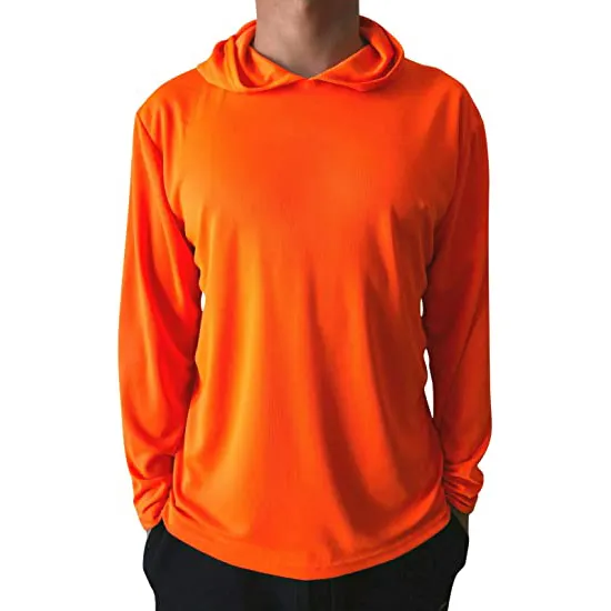 Wholesale Hi Vis High Visibility T Shirt Long Sleeve Safety Construction Work Shirts with Hood