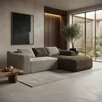 Sofá Modular Ergonómico de Espuma Contorneada, Ultra Compacto, Muebles para Sala de Estar en Apartamentos