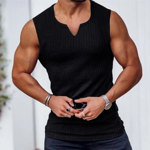 Camiseta sin mangas elástica informal para hombre, ropa de gimnasio de secado rápido, camiseta interior de camuflaje, chaleco muscular con técnicas lavadas - Product Image 5