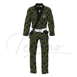 Kimono de lutte personnalisé avec logo privé disponible pour hommes, uniforme d'entraînement, option devant en spandex/polyester, respirant et durable - Product Image 3