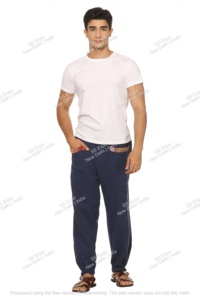Pantalones de chándal de verano ligeros estilo lona informales para hombre 100% algodón Hopper Straight Harem High Baggy Cotton Flare Ins - Product Image 3