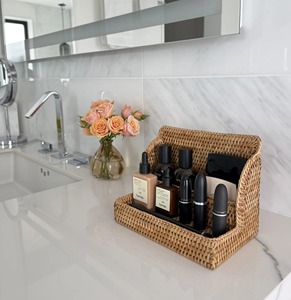 Panier de rangement multifonction moderne en rotin naturel fait main Artex Green Earth, écologique, pour bureau et articles de toilette - Product Image 4