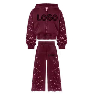 Survêtement évasé taille haute avec ajustement confortable pour le jogging Yoga ou le style de rue semble survêtement évasé - Product Image 2
