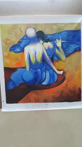 Meilleure vente peintures faites à la main de haute qualité décoration de la maison personnalisée art moderne travail peinture à l'huile salon décoration murale toile - Product Image 2