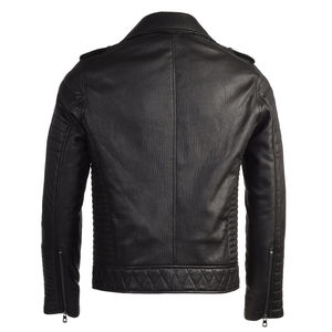 OEM High Quality Men's Leather Jacket Breathable Waterproof Eco-Friendly <b>Stand</b> Winter High Street Plus Size Regular Sleeves - Product Image 5
