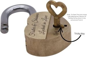 ล็อคทองเหลืองส่วนบุคคลรูปหัวใจล็อครักล็อคสลักล็อคด้วยคำสั่งที่กำหนดเองเป็นของขวัญที่น่ารักสำหรับที่พิเศษ - Product Image 5