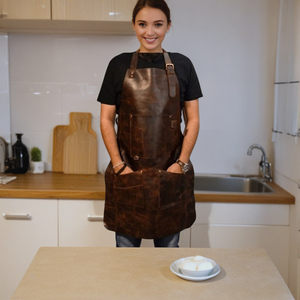 ผ้ากันเปื้อนหนังแขนกุดสีดำทนทานสำหรับตั้งแคมป์กลางแจ้งงานไม้ย่างงานทำมือ2025งานออกแบบได้ตามต้องการ - Product Image 3