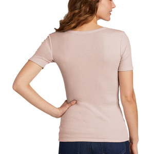 Camiseta de Cuello Redondo para Mujer, Ropa de Primavera, Tops de Manga Corta Sólidos, Camisetas 2022 para Damas - Product Image 1
