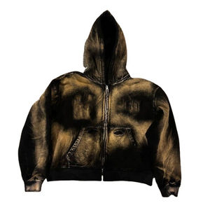 เสื้อฮู้ดมีซิปสำหรับผู้ชายผ้าคอตตอนรุ่นปรับแต่งได้ - Product Image 5