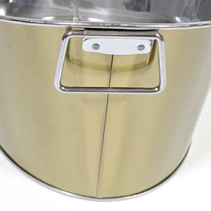 Stylish Round Beverage <b>Container</b> Stainless Steel <b>Wine</b> Chiller Beer Tub Champagne Cooler for Bar and Celebration - Product Image 3