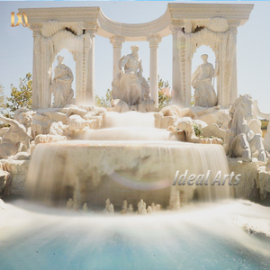 Fuente de <span class=keywords><strong>Trevi</strong></span> de mármol tallada a mano grande con estatuas clásicas para decoración de jardín y Plaza - Product Image 2