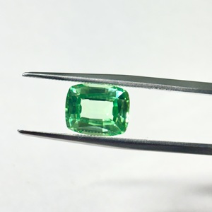 Zafiro Verde Cultivado en Laboratorio, Forma de Cojín, Facetado, Piedras Preciosas Sueltas para Joyería, Proceso de Fusión por Llama, Corindón, 10x14 mm - Product Image 3