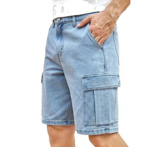 Pantalones Cortos Cargo de Mezclilla para Hombre con Lavado Ácido, Diseño Transpirable, Ropa Casual, Fabricante Directo de Fábrica - Product Image 2