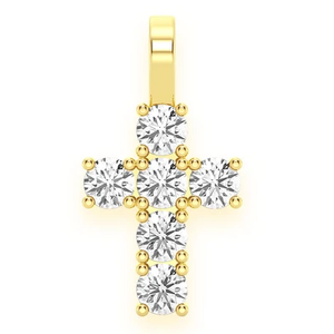 2023 mode Hip Hop or glacé Moissanite croix diamant pendentif hommes Rock Bling Style bijoux en gros VVS diamant pendentif - Product Image 1
