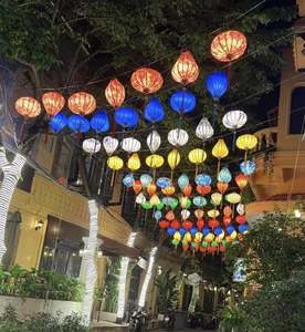 Premium 2025 nuevo diseño Original vietnamita seda y bambú linternas colgantes decoración de fiesta - Product Image 6
