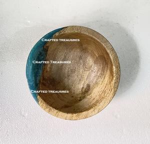 Cuenco de madera y resina moderno de estilo superior, tamaño personalizado, forma redonda, hogar y jardín, cocina, mesa, ensaladera, cuenco para servir, la mejor pieza - Product Image 4