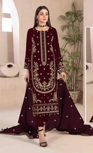 Colección de trajes pakistaníes, Georgette pesada con bordado, ropa india y pakistaní - Product Image 3