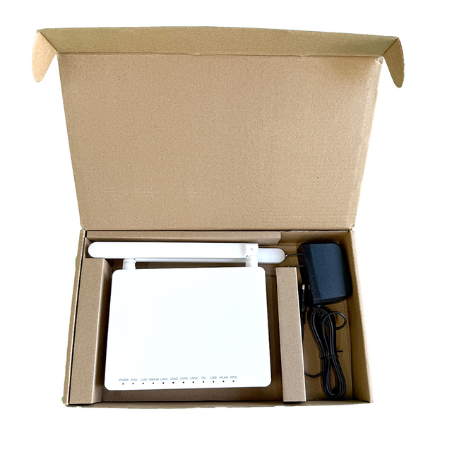 High Quality GM20-S XPON GPON EPON ONU 1GE 3FE 1USB 1TEL 2.4G WiFi Single Band 12V 1A ONT for FTTH