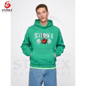 Custom High Quality Winter Cotton Hoodie Streetwear <b>Thick</b> <b>Fleece</b> Digital Printing Drop Shoulder Plain Blank Custom Men Hoodies - Product Image 1