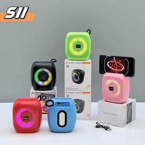 Colorful S11 Portable Wireless <b>Speaker</b> RGB Lights FM USB TF Card Outdoor Party <b>Mini</b> <b>Speaker</b> With Built In Battery - Product Image 2