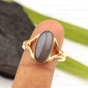 Wholesale Fine Jewelry Beautiful Natural Gary <b>Moonstone</b> <b>Rings</b> 925 Sterling Silver Bohemian Style Dainty Statement Wedding Gifts - Product Image 4
