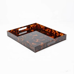 Bandeja de servicio de mármol marrón antiguo, aspecto Vintage elegante, perfecta para decoración del hogar, encimera de cocina y exhibición de mesa de comedor - Product Image 2