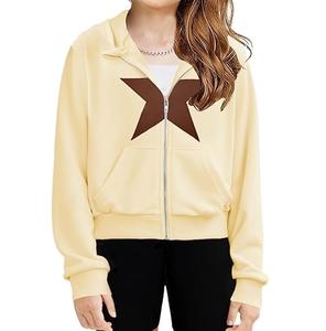 Sudaderas con capucha con cremallera de moda para niñas, Color granate, personalizado, en blanco, con capucha, invierno, para correr al aire libre, correr, niñas, ropa para niños, transpirable - Product Image 3