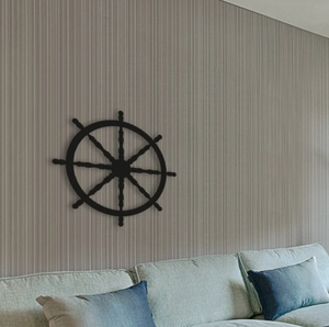 Decoración de Pared de Metal de Primera Calidad, Letreros de Pared de Metal, Adornos Colgantes de Pared de Metal, Decoración Hecha a Mano con Rueda de Barco Náutica de Alta Calidad - Product Image 2