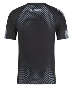 Rashguard à manches courtes noir respirant avec imprimé gris UPF50+ Séchage rapide Écologique - Product Image 2