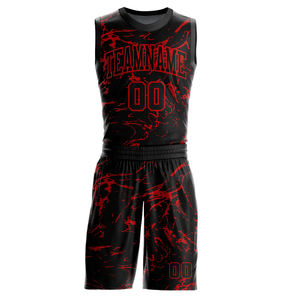 Ensemble d'uniformes de basket-ball personnalisés sublimés pour adultes, hommes, taille personnalisée, ensemble d'uniformes de basket-ball sans manches - Product Image 2