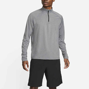 Haute qualité 100% coton Logo personnalisé T-shirt d'entraînement pour hommes col rond régulier manches longues respirant extérieur échauffement décontracté - Product Image 3